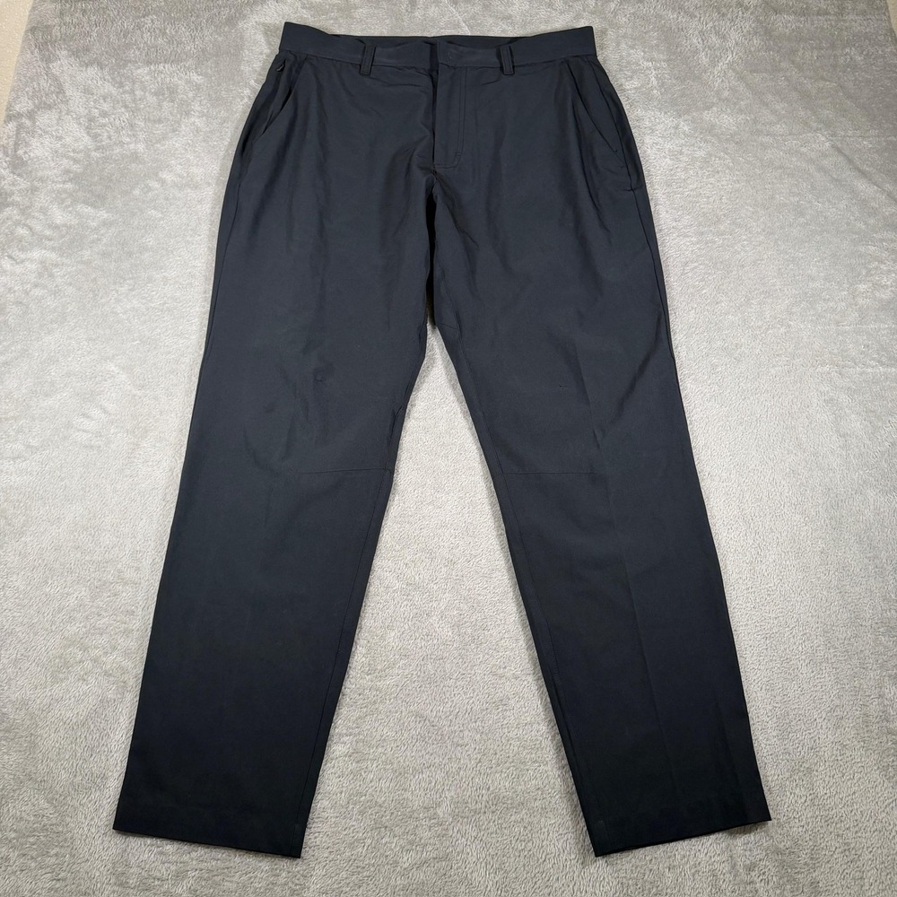 Fabletics The Only Pant Mens 33x32 Black Classic Fit Straight Woven Stretch Golf